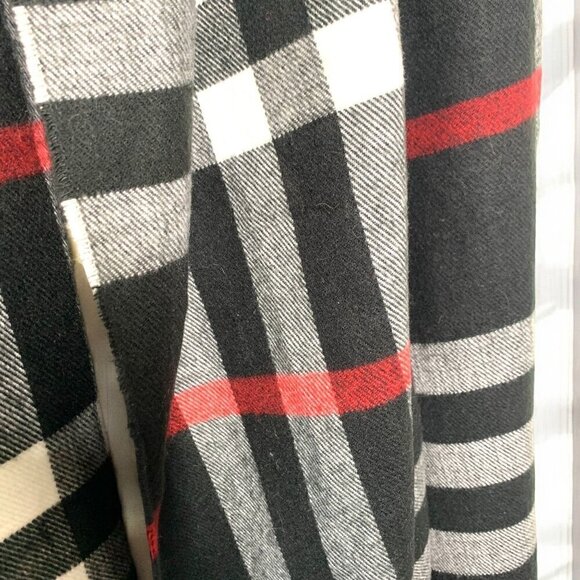 Royal Rossi 100% Cashmere Plaid Scarf With Fringe - Made In Inner Mongolia 38x29 - Picture 4 of 6